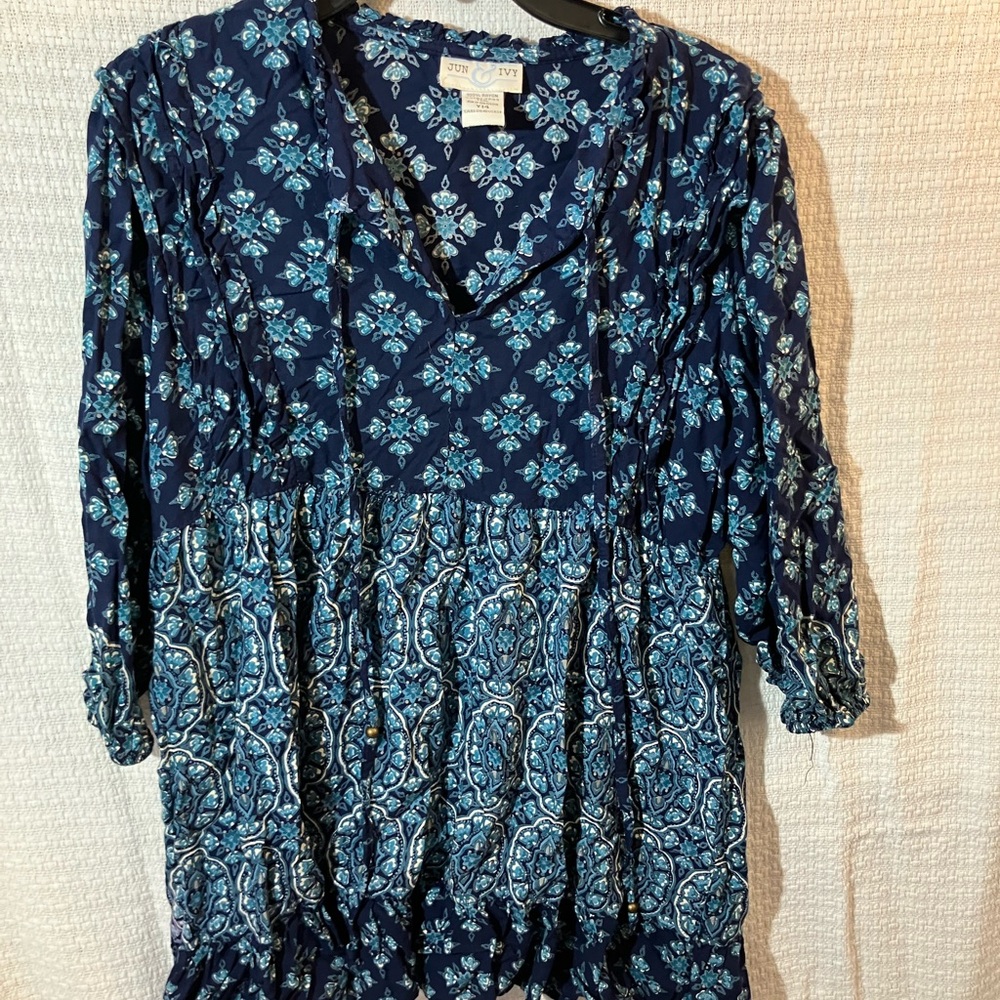 Blue Floral Kids Dress by